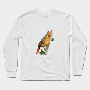 Female Northern Cardinal or Redbird Long Sleeve T-Shirt